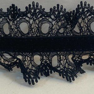 Black Lace Elastic Trim 1 1/4" 5 Yards Sewing Ribbon Crafts Stretch